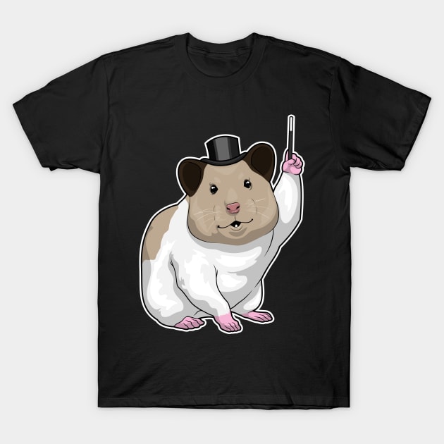 Hamster Magician Magic wand T-Shirt by Markus Schnabel